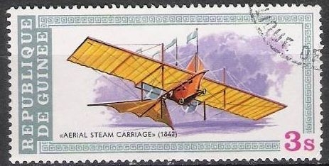 z vendido Republica de Guinea 1979 Scott 774 Sello º Avion Aerial Steam Carriage 1842 3s Rep. Guinée utilisé usado 